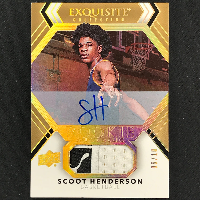 2022 Goodwin Champions Scoot Henderson Exquisite Rookie Auto Relic Gold 6/10