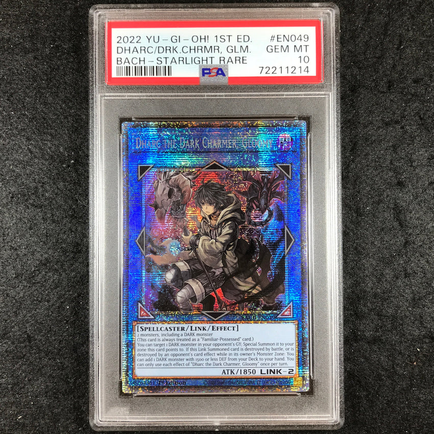PSA 10 Dharc the Dark Charmer, Gloomy - BACH-EN049 - Starlight Rare 1st Edition 214