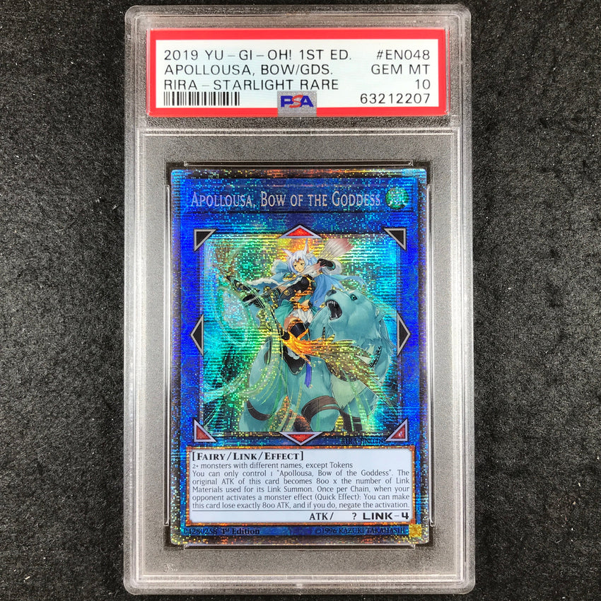 PSA 10 Apollousa, Bow of the Goddess - RIRA-EN048 - Starlight Rare 1st Edition 207