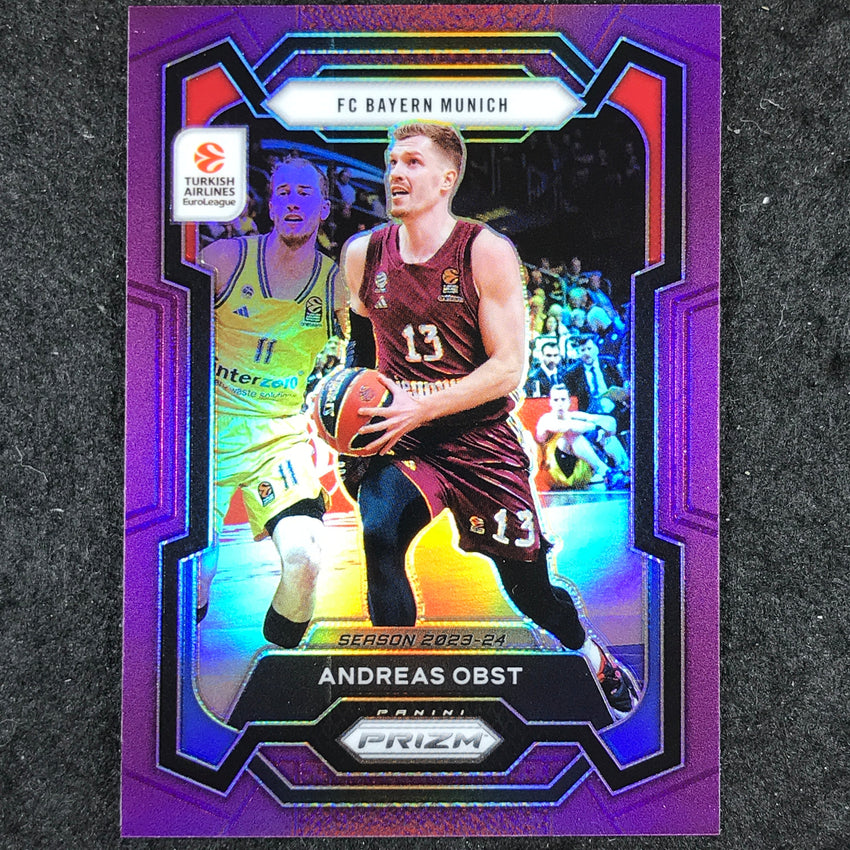 2023-24 Prizm EuroLeague ANDREAS OBST Purple Prizm /99 #158