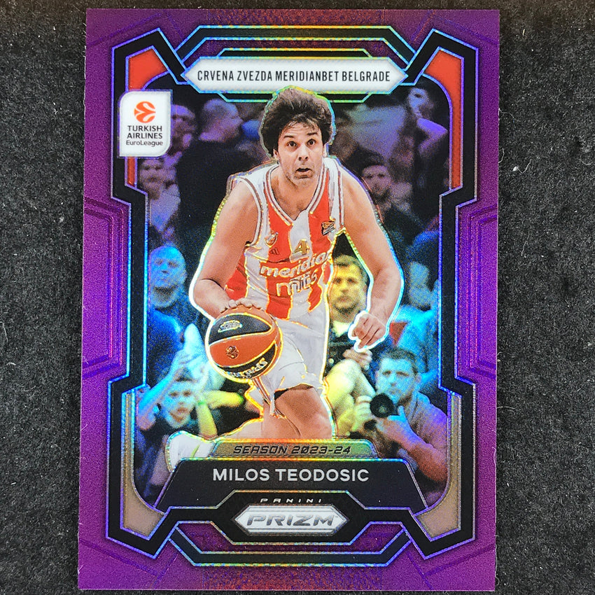 2023-24 Prizm EuroLeague MILOS TEODOSIC Purple Prizm /99 #181