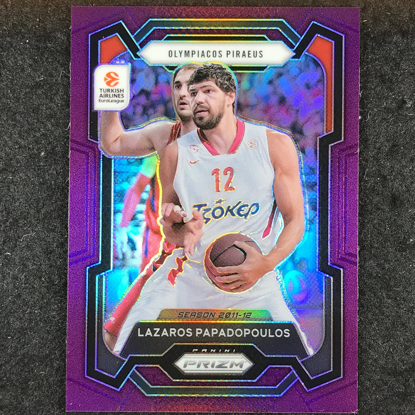 2023-24 Prizm EuroLeague LAZAROS PAPADOPOULOS Purple Prizm /99 #195