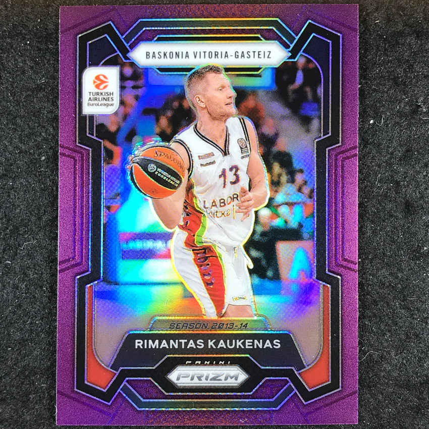 2023-24 Prizm EuroLeague RIMANTAS KAUKENAS Purple Prizm /99 #200