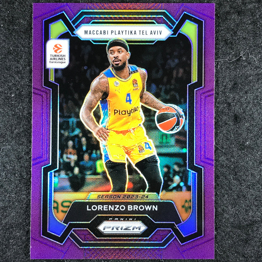 2023-24 Prizm EuroLeague LORENZO BROWN Purple Prizm /99 #59
