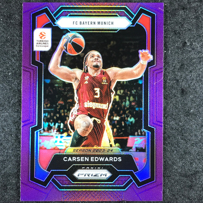 2023-24 Prizm EuroLeague CARSEN EDWARDS Purple Prizm /99 #67