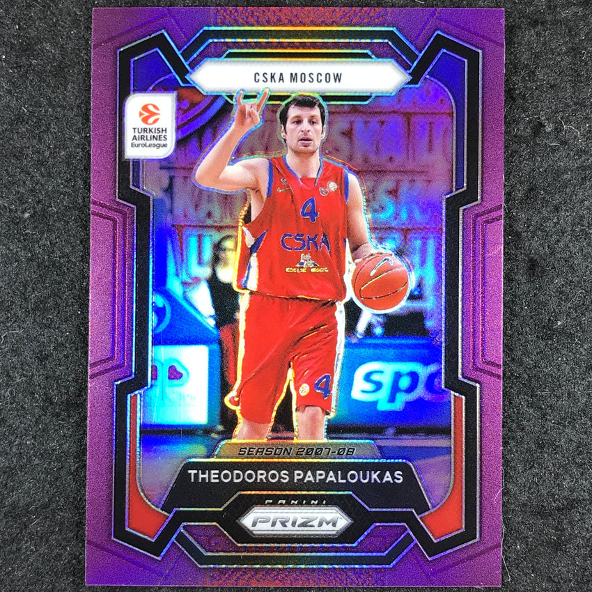 2023-24 Prizm EuroLeague THEODOROS PAPALOUKAS Purple Prizm /99 #119