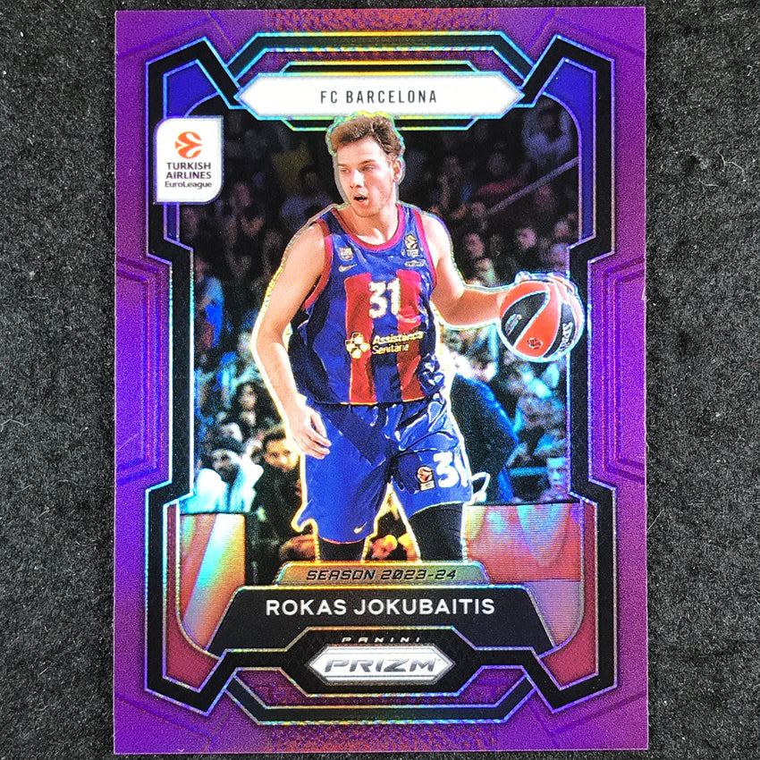 2023-24 Prizm EuroLeague ROKAS JOKUBAITIS Purple Prizm /99 #133