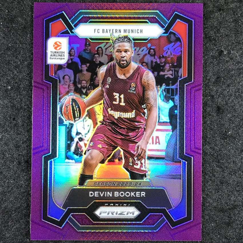 2023-24 Prizm EuroLeague DEVIN BOOKER (BAYERN) Purple Prizm /99 #136