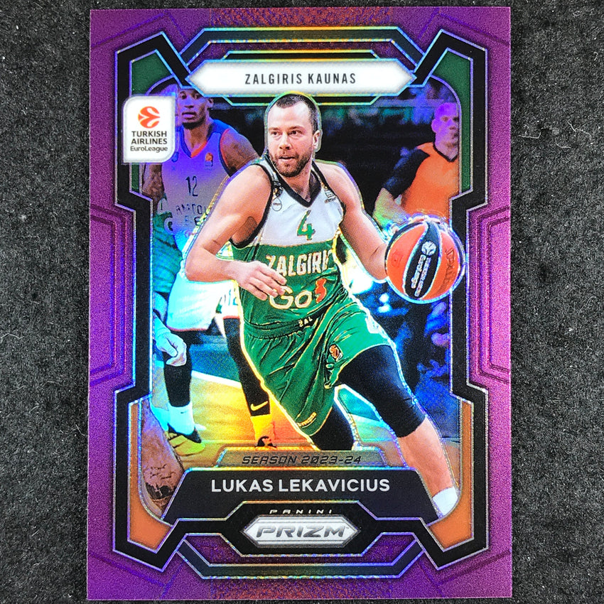 2023-24 Prizm EuroLeague LUKAS LEKAVICIUS Purple Prizm /99 #142