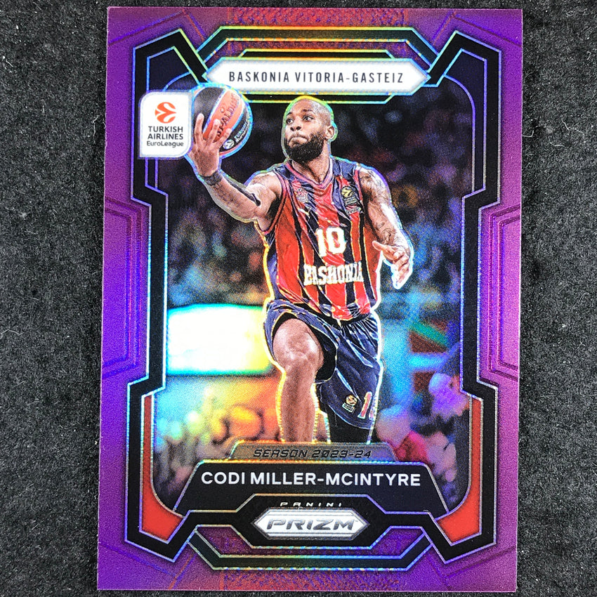 2023-24 Prizm EuroLeague CODI MILLER-MCINTYRE Purple Prizm /99 #171
