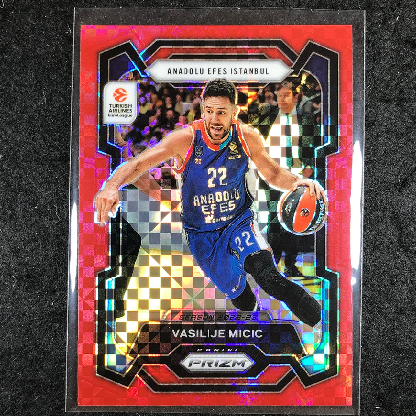 2023-24 Prizm EuroLeague VASILIJE MICIC Red Power 30/75 #28