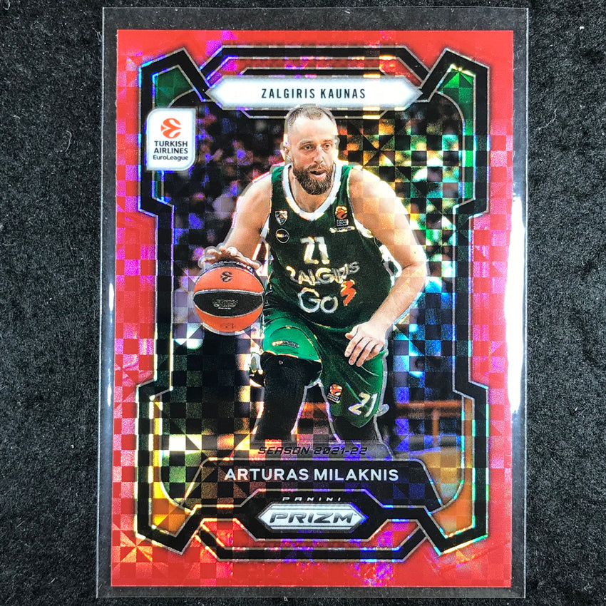 2023-24 Prizm EuroLeague ARTURAS MILAKNIS Red Power 22/75 #66