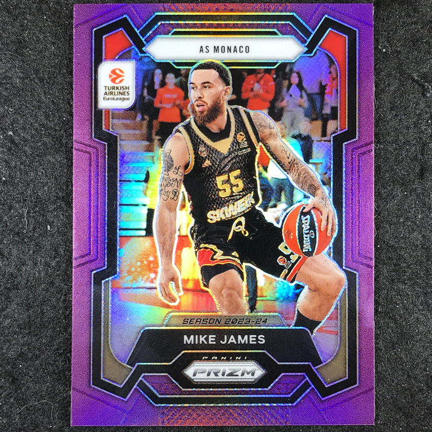 2023-24 Prizm EuroLeague MIKE JAMES Purple Prizm /99 #1