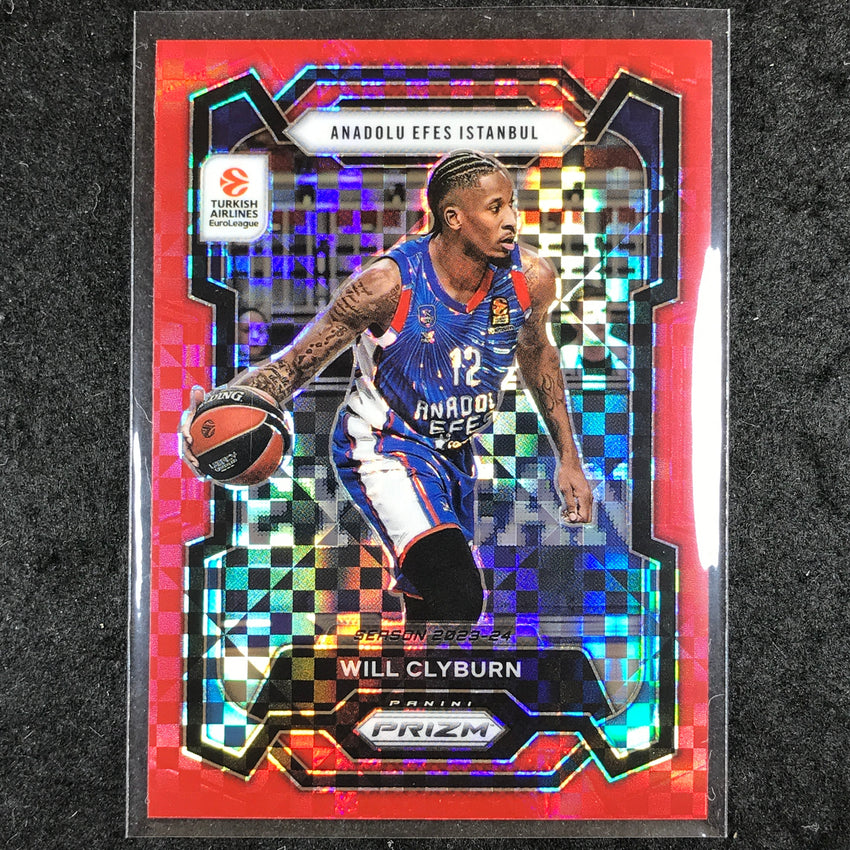 2023-24 Prizm EuroLeague WILL CLYBURN Red Power 3/75 #84