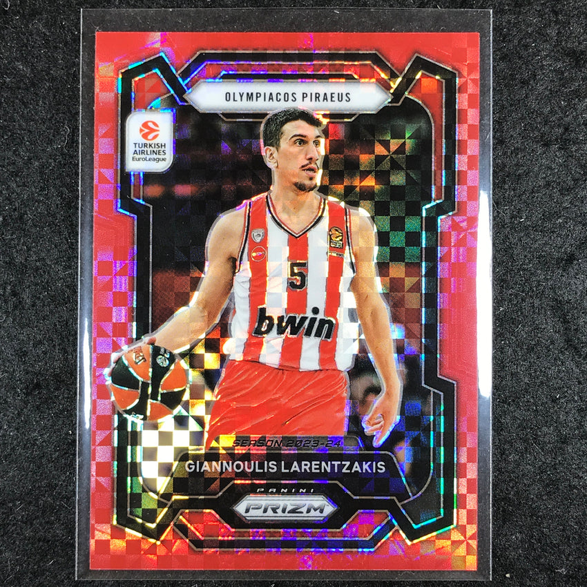 2023-24 Prizm EuroLeague GIANNOULIS LARENTZAKIS Red Power 14/75 #99