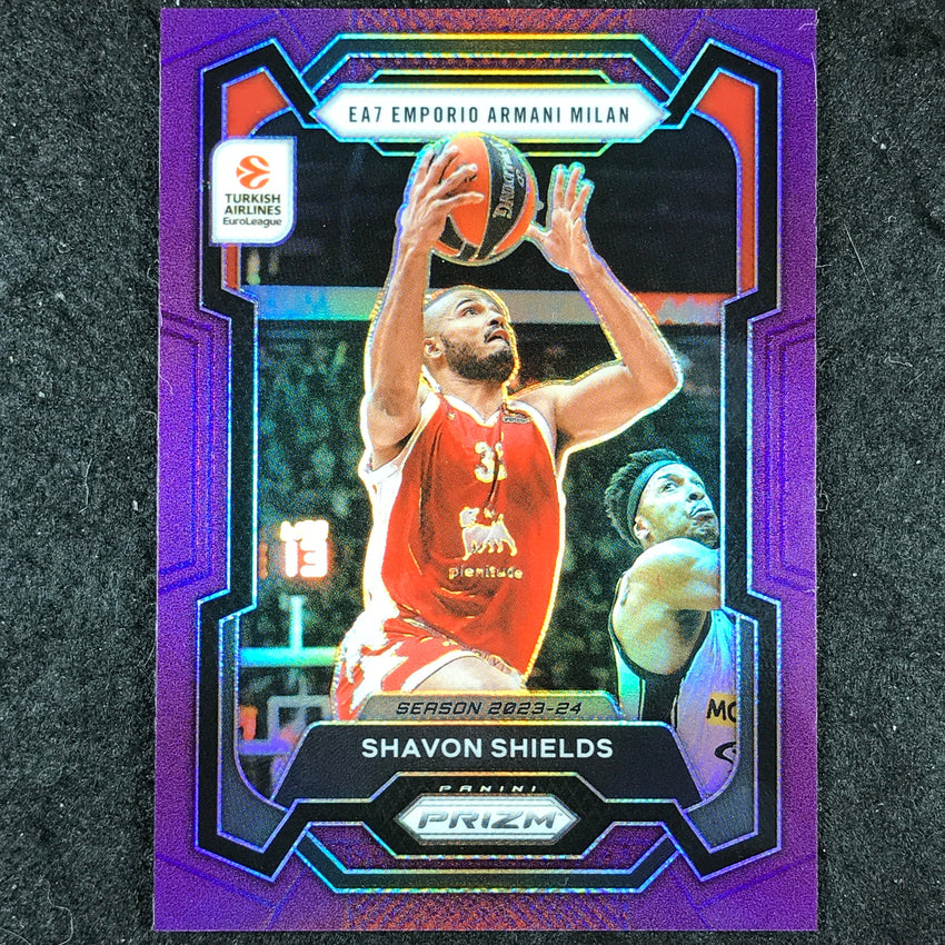 2023-24 Prizm EuroLeague SHAVON SHIELDS Purple Prizm /99 #2