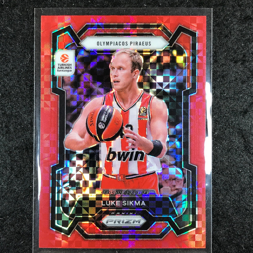 2023-24 Prizm EuroLeague LUKE SIKMA Red Power 60/75 #111