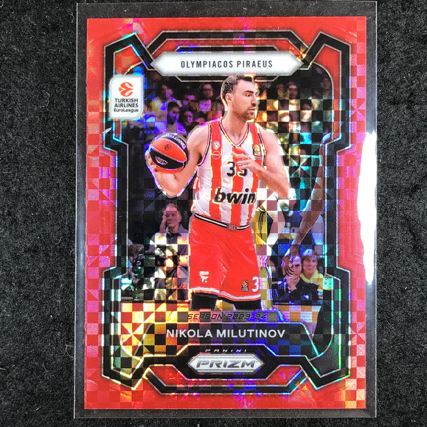 2023-24 Prizm EuroLeague NIKOLA MILUTINOV Red Power 5/75 #128