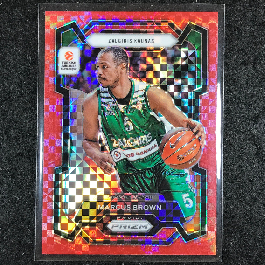 2023-24 Prizm EuroLeague MARCUS BROWN Red Power 51/75 #131
