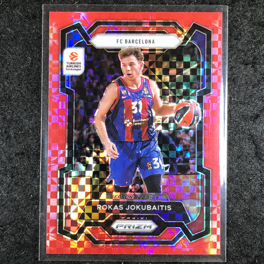 2023-24 Prizm EuroLeague ROKAS JOKUBAITIS Red Power 28/75 #133