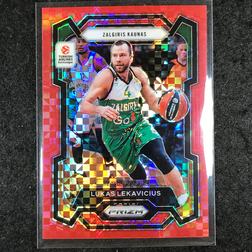 2023-24 Prizm EuroLeague LUKAS LEKAVICIUS Red Power 55/75 #142