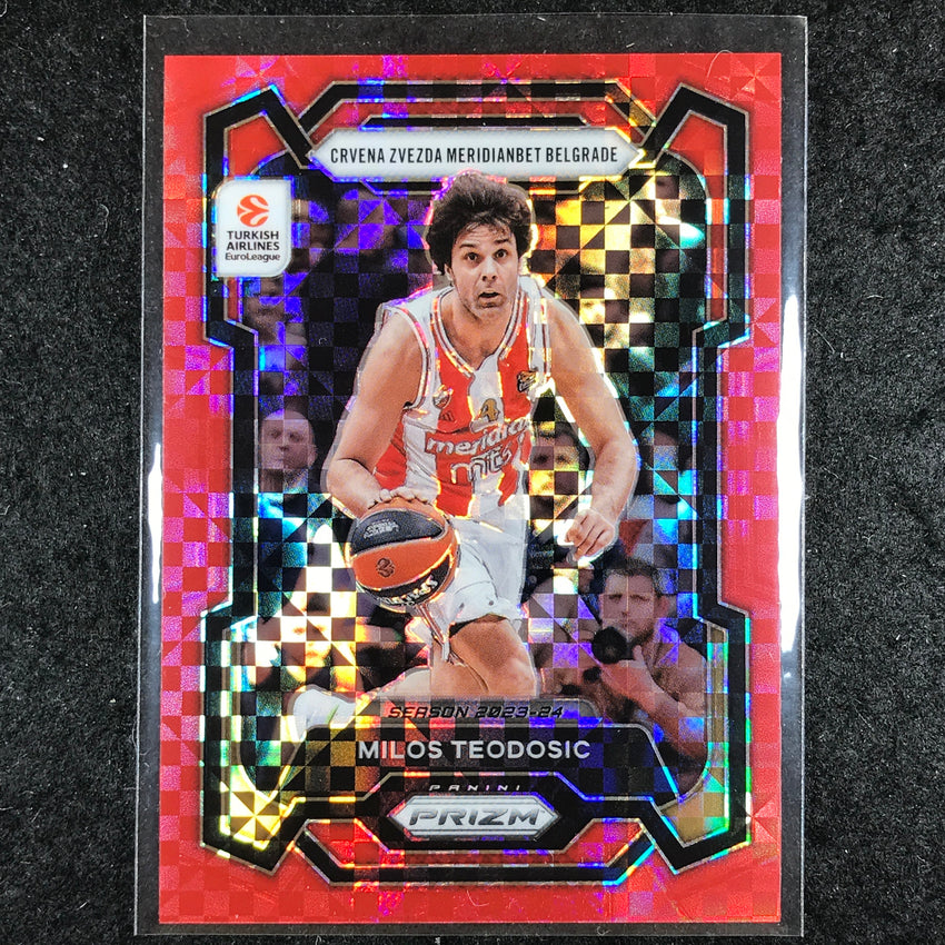 2023-24 Prizm EuroLeague MILOS TEODOSIC Red Power 56/75 #181