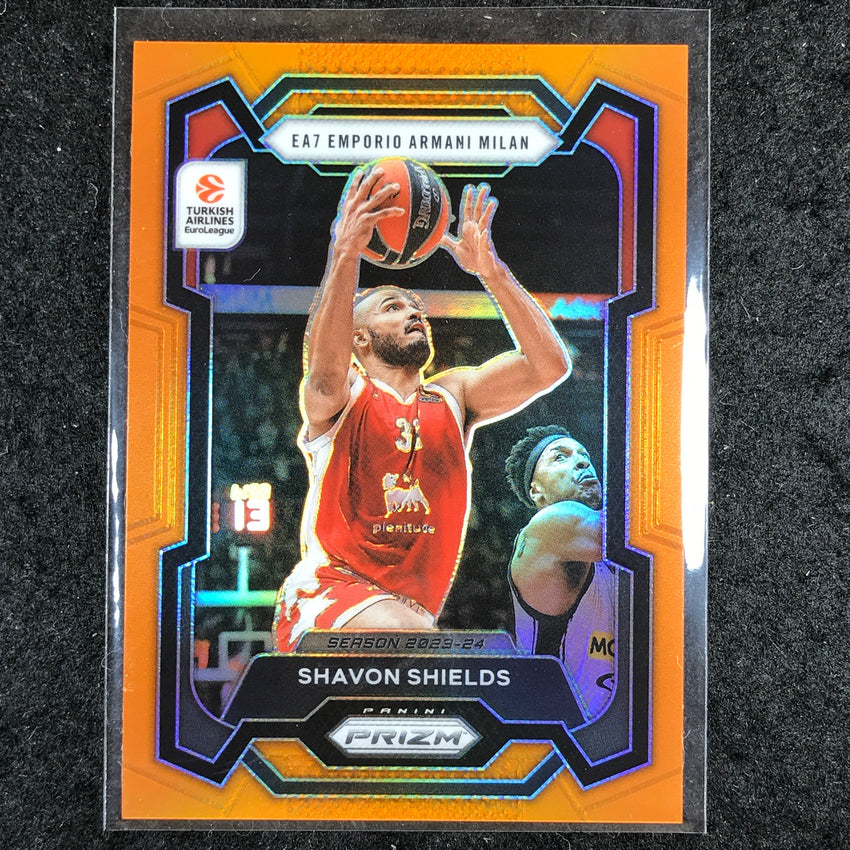 2023-24 Prizm EuroLeague SHAVON SHIELDS Orange Prizm 1/49 #2