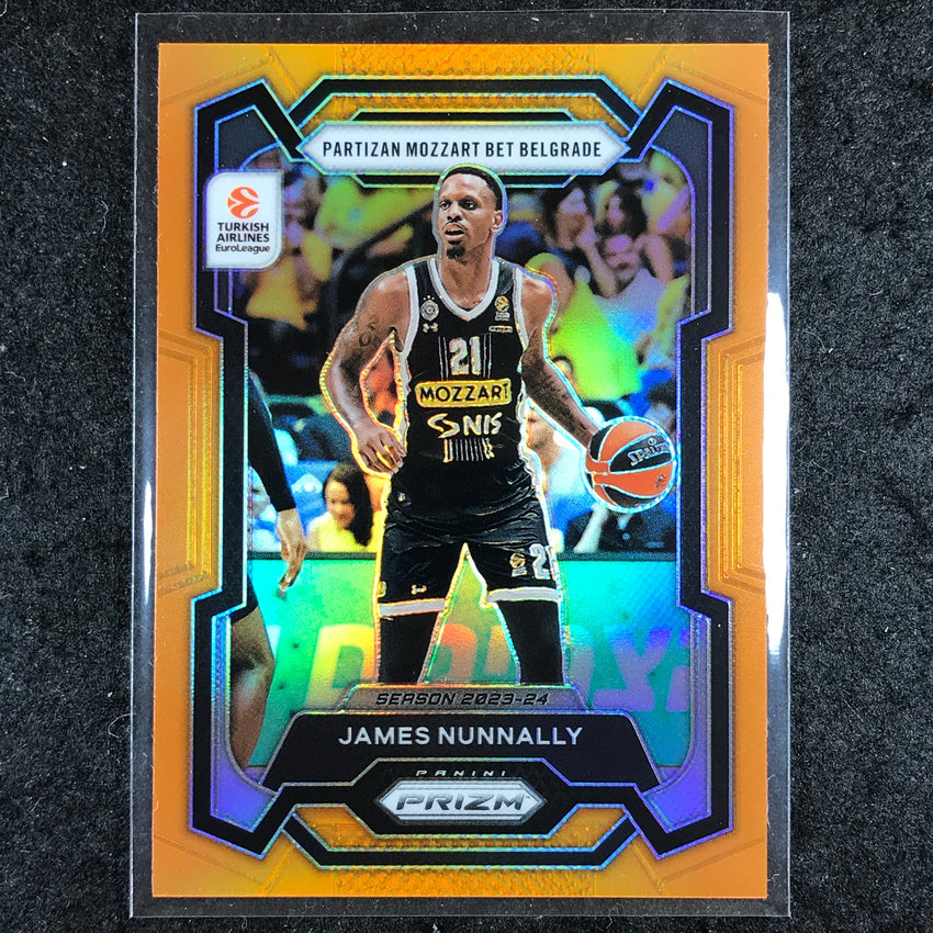 2023-24 Prizm EuroLeague JAMES NUNNALLY Orange Prizm 10/49 #36