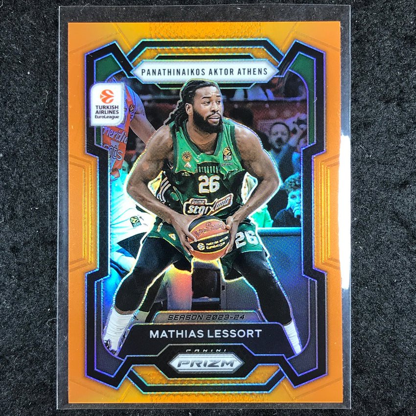 2023-24 Prizm EuroLeague MATHIAS LESSORT Orange Prizm 30/49 #52
