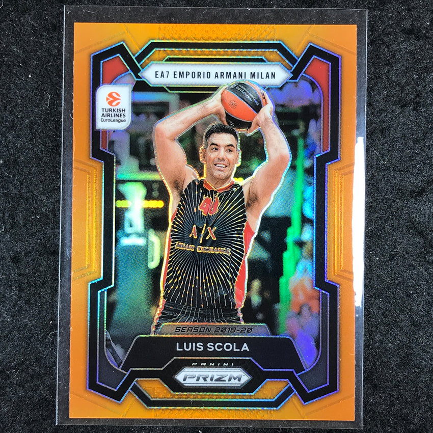 2023-24 Prizm EuroLeague LUIS SCOLA Orange Prizm 38/49 #62