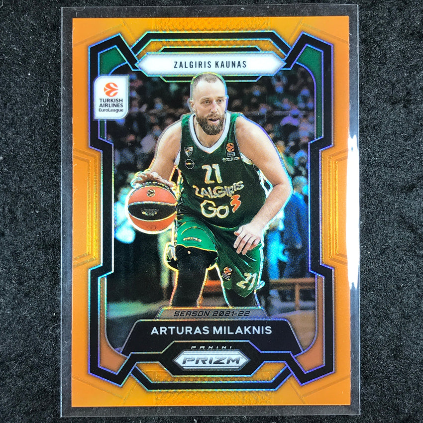 2023-24 Prizm EuroLeague ARTURAS MILAKNIS Orange Prizm 32/49 #66