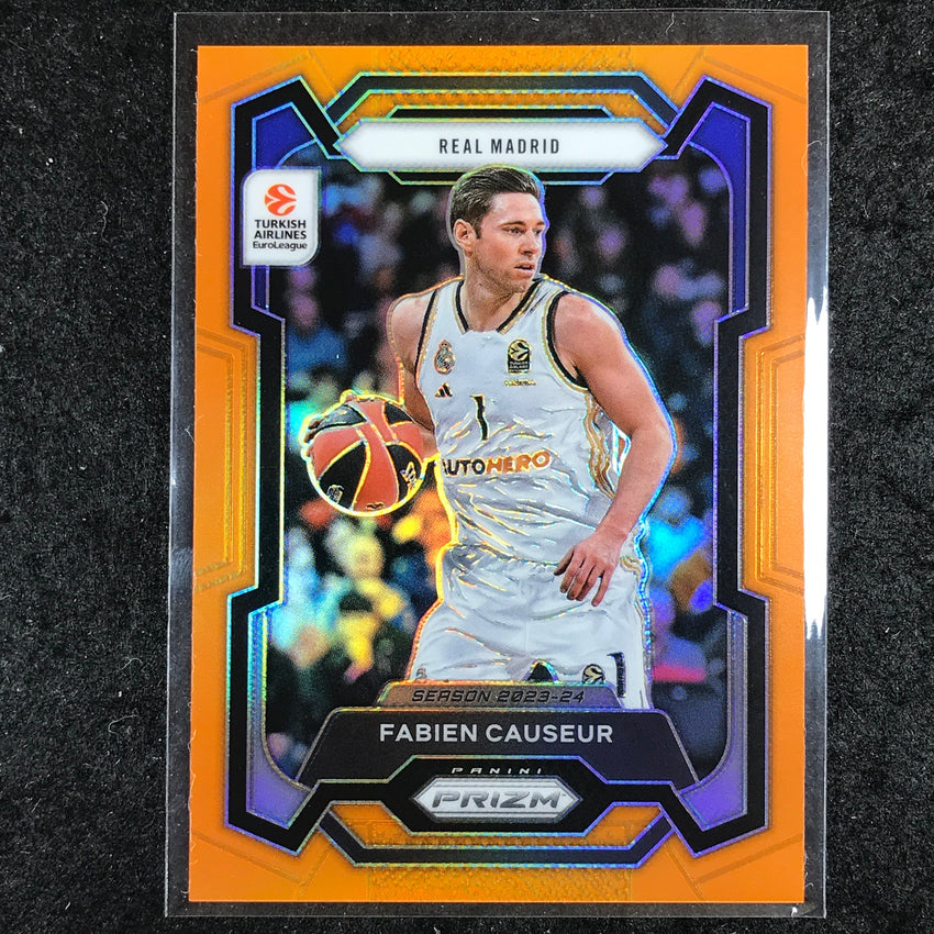 2023-24 Prizm EuroLeague FABIEN CAUSEUR Orange Prizm 13/49 #107