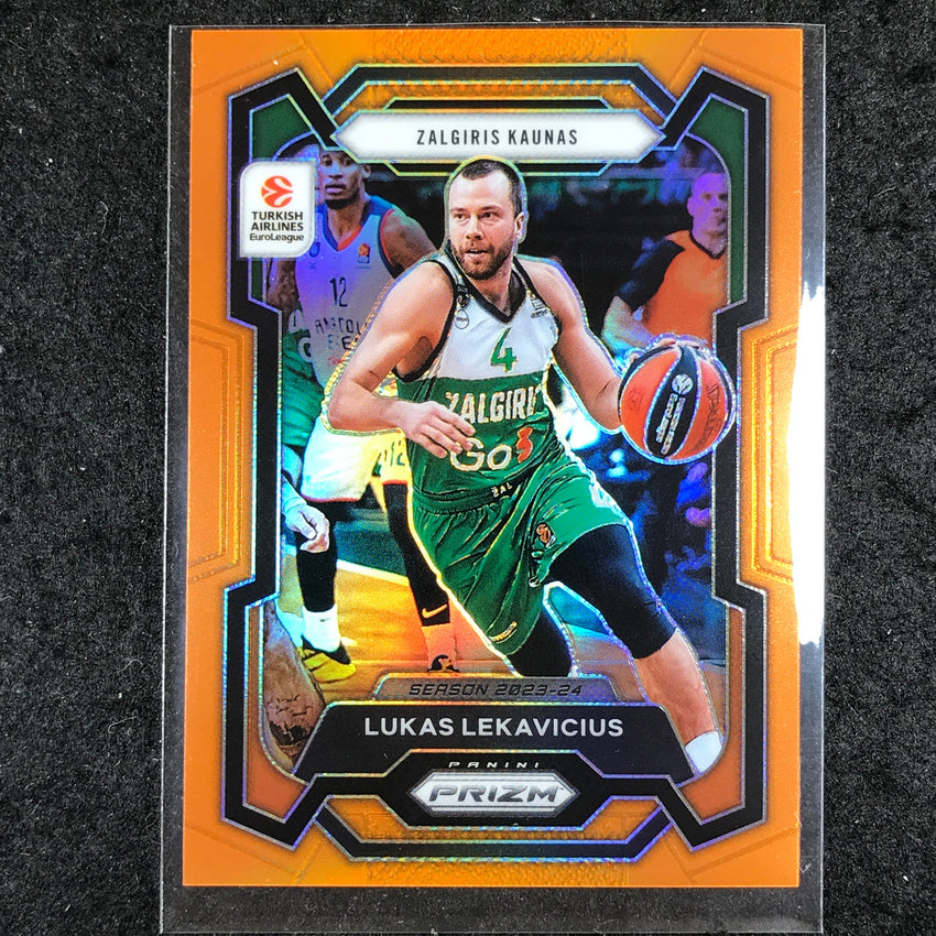 2023-24 Prizm EuroLeague LUKAS LEKAVICIUS Orange Prizm 10/49 #142