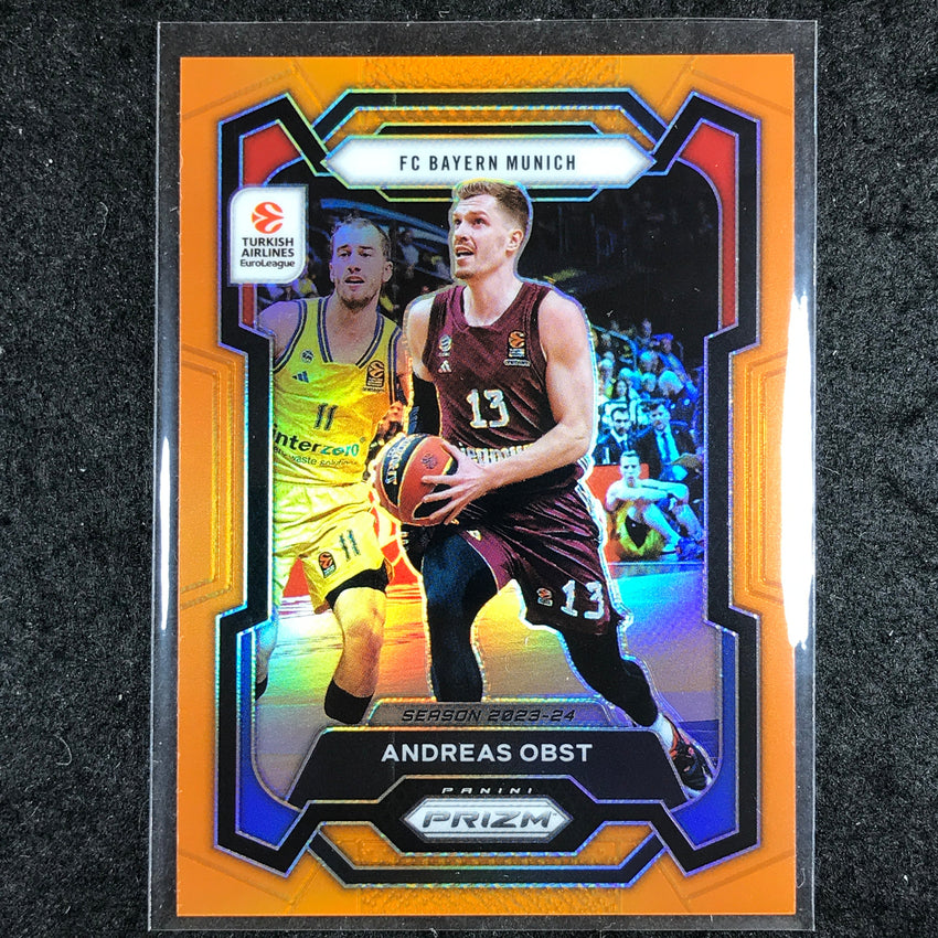 2023-24 Prizm EuroLeague ANDREAS OBST Orange Prizm 31/49 #158
