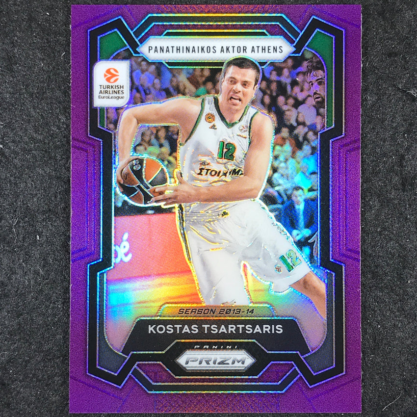 2023-24 Prizm EuroLeague KOSTAS TSARTSARIS Purple Prizm /99 #22