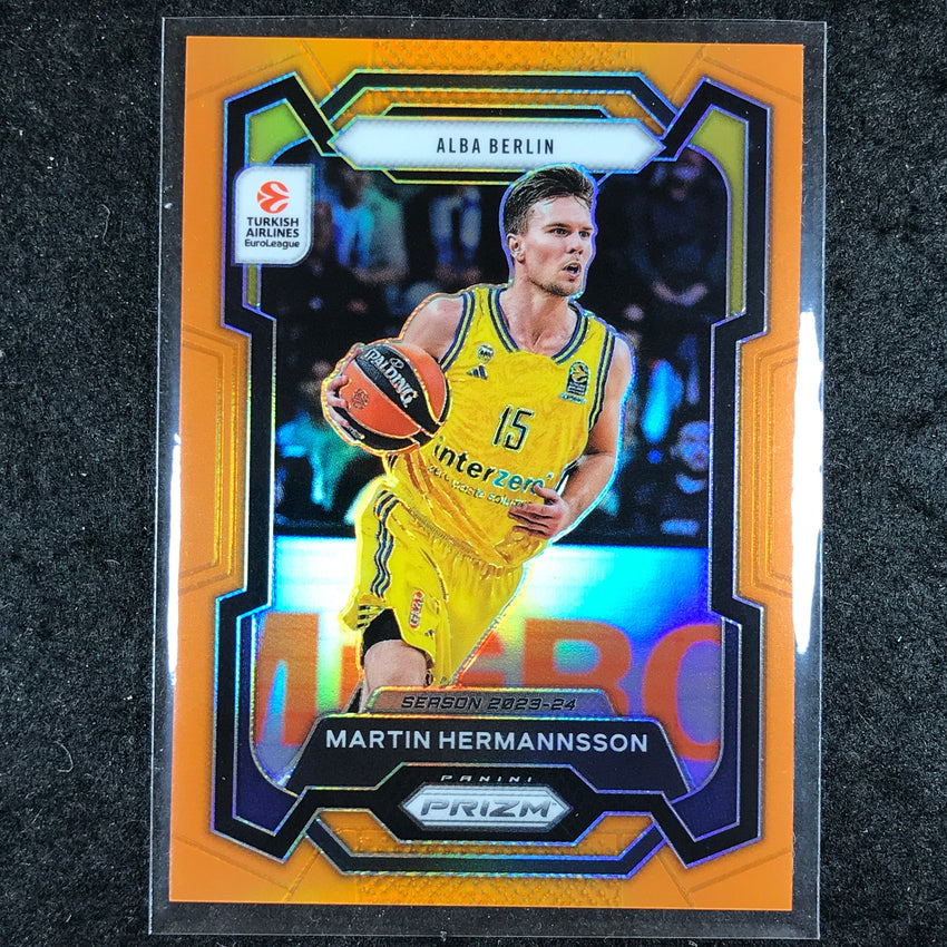 2023-24 Prizm EuroLeague MARTIN HERMANNSSON Orange Prizm 24/49 #177