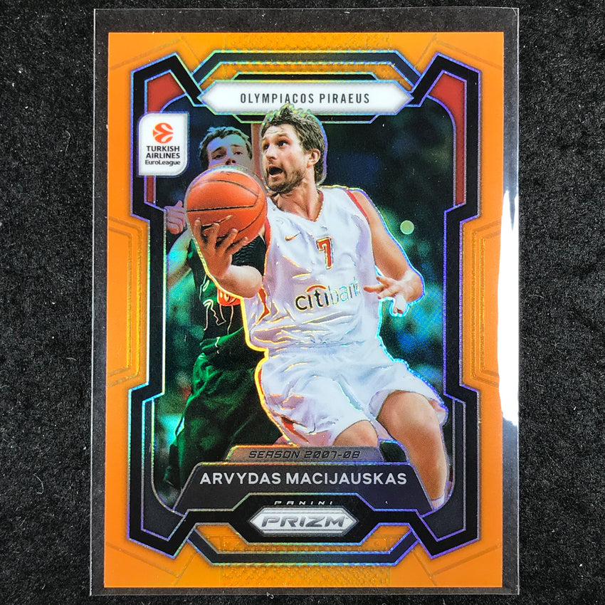 2023-24 Prizm EuroLeague ARVYDAS MACIJAUSKAS Orange Prizm 35/49 #190