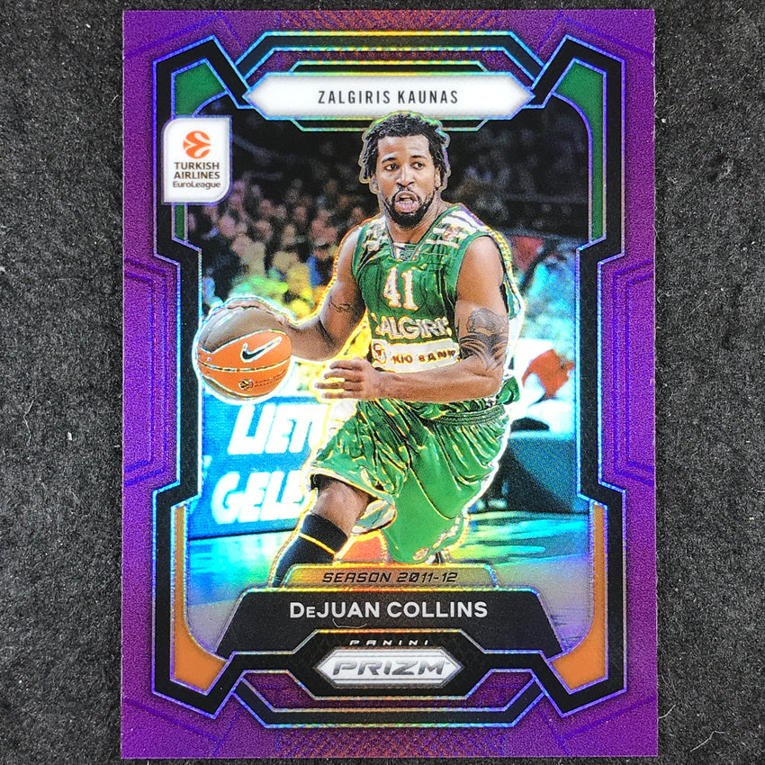2023-24 Prizm EuroLeague DEJUAN COLLINS Purple Prizm /99 #30
