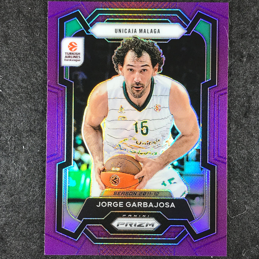 2023-24 Prizm EuroLeague JORGE GARBAJOSA Purple Prizm /99 #34