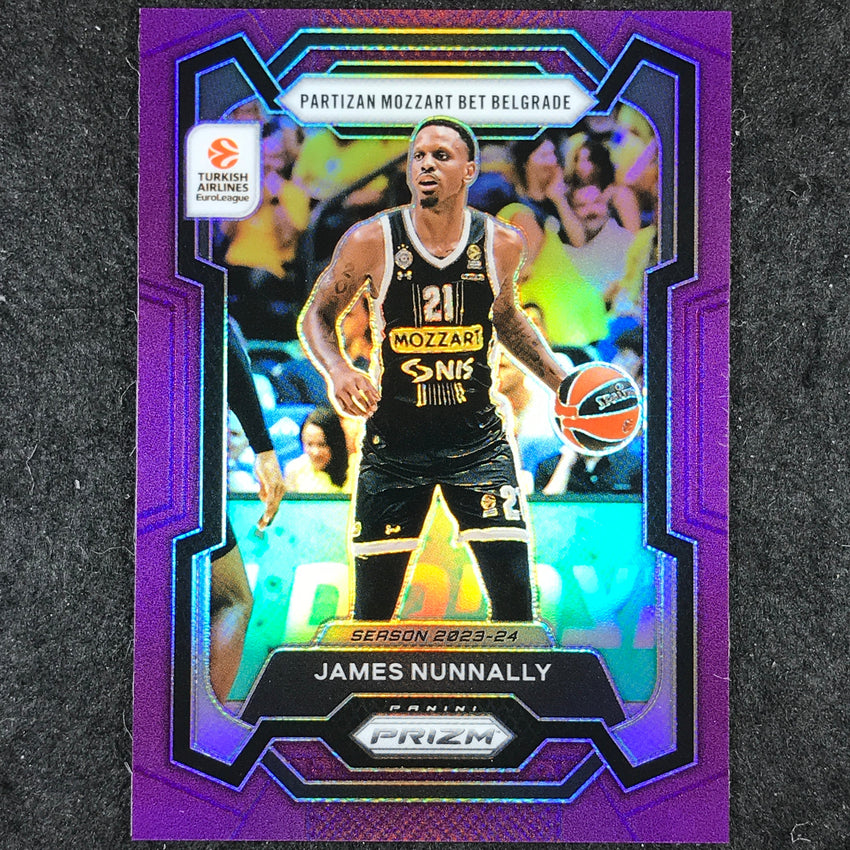 2023-24 Prizm EuroLeague JAMES NUNNALLY Purple Prizm /99 #36