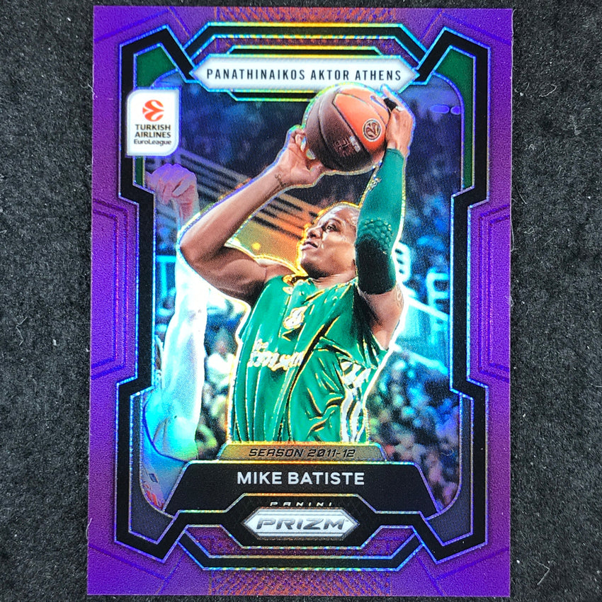 2023-24 Prizm EuroLeague MIKE BATISTE Purple Prizm /99 #44