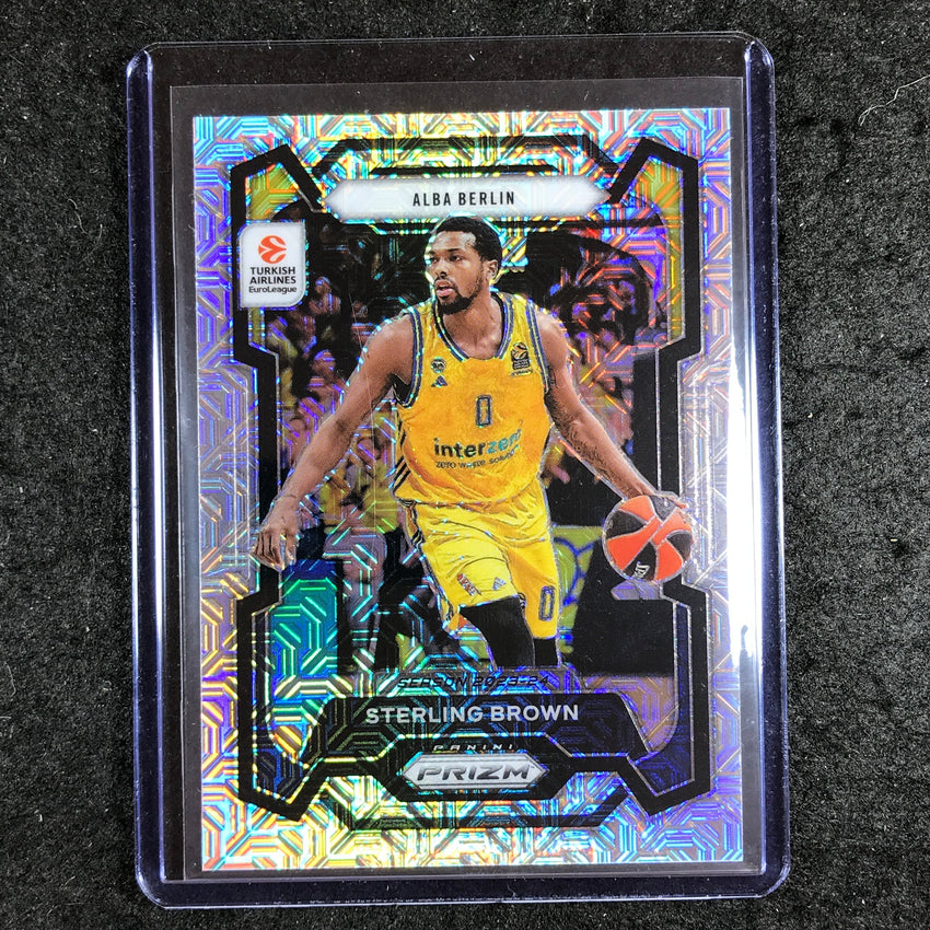 2023-24 Prizm EuroLeague STERLING BROWN Mojo Prizm 2/25 #90