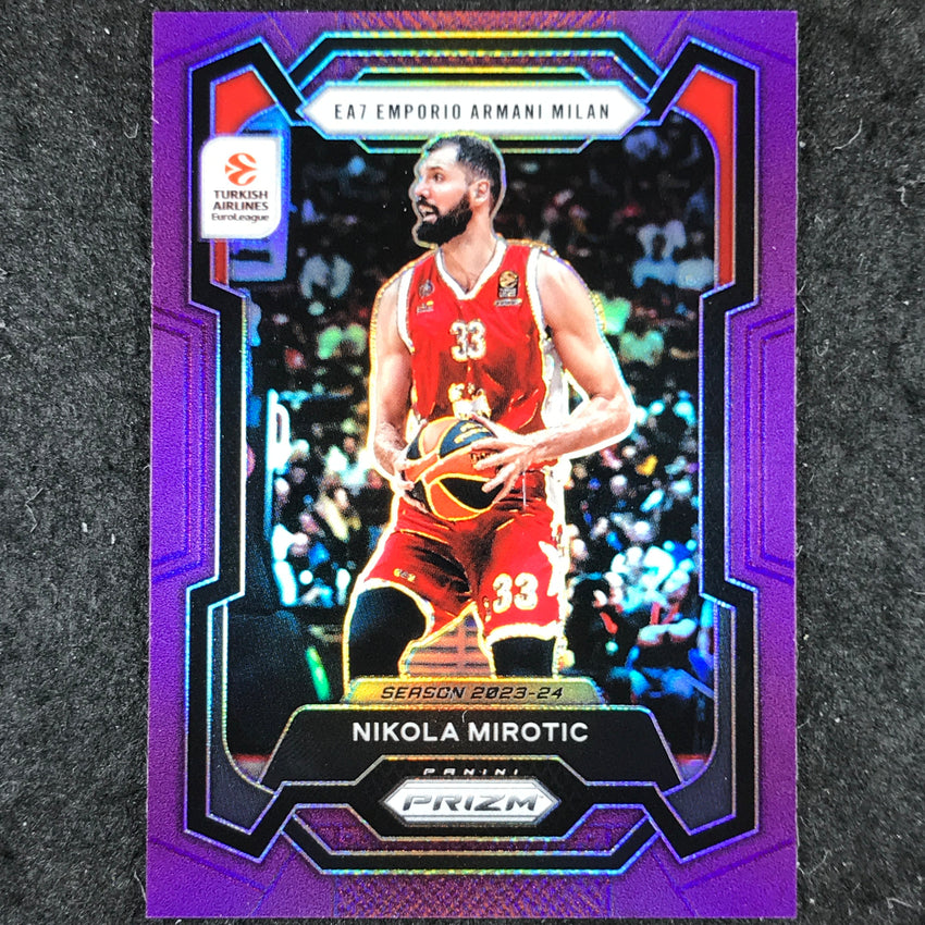 2023-24 Prizm EuroLeague NIKOLA MIROTIC Purple Prizm /99 #48