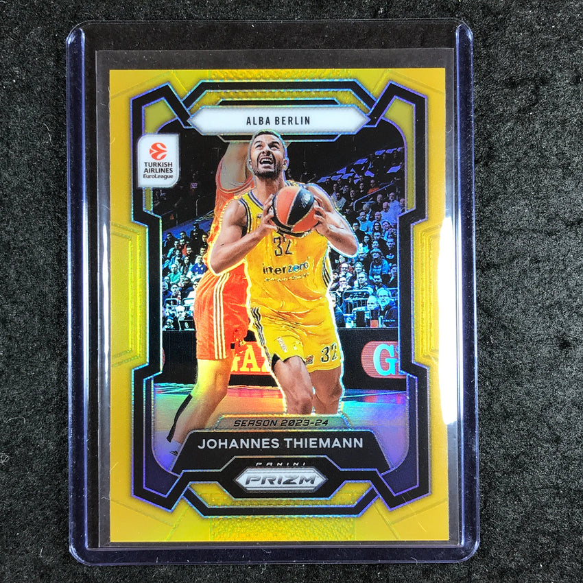 2023-24 Prizm EuroLeague JOHANNES THIEMANN Gold Prizm 8/10 #38