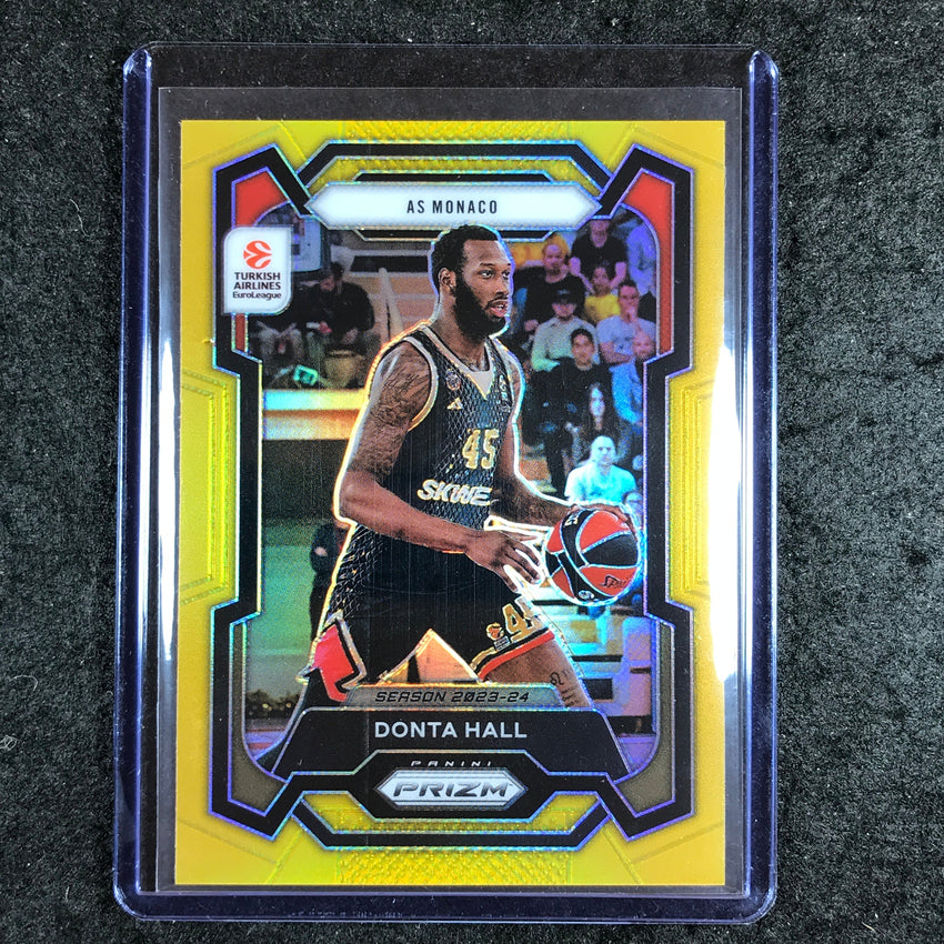 2023-24 Prizm EuroLeague DONTA HALL Gold Prizm 10/10 #91