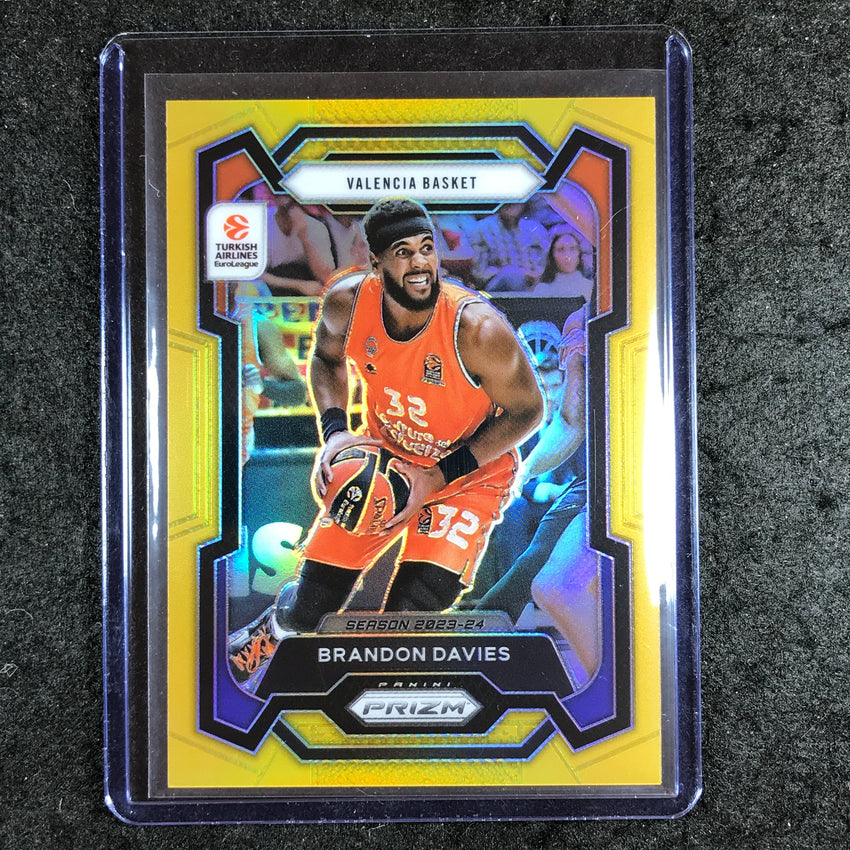2023-24 Prizm EuroLeague BRANDON DAVIES Gold Prizm 8/10 #116