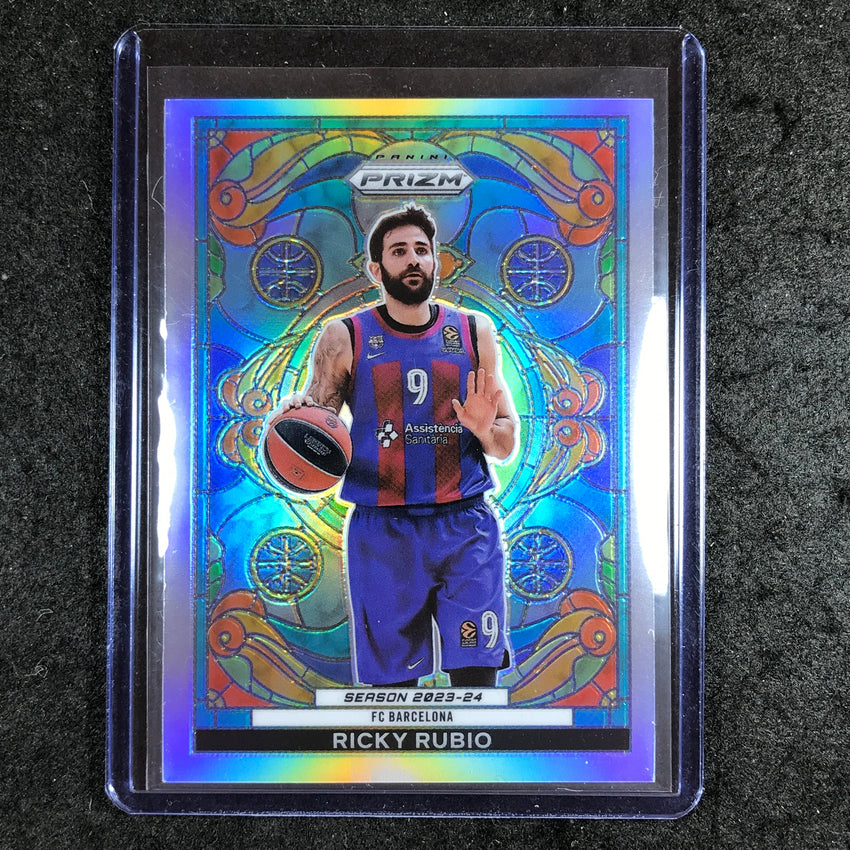2023-24 Prizm EuroLeague RICKY RUBIO Stained Glass SSP #21