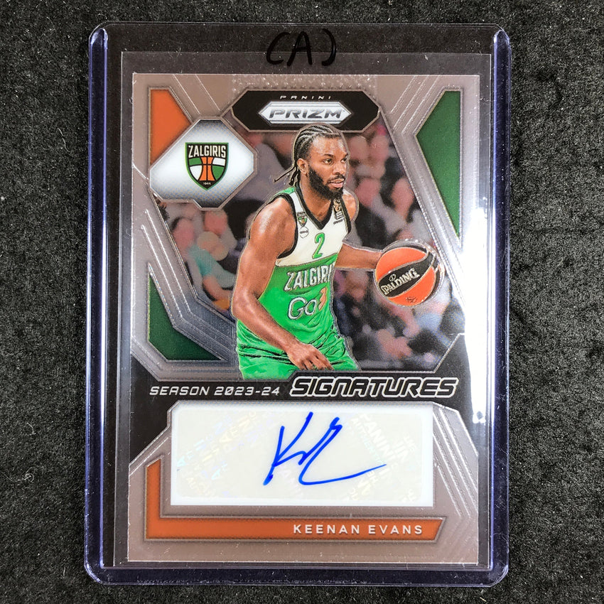 2023-24 Prizm EuroLeague KEENAN EVANS Signatures Auto Base #KEE (A)