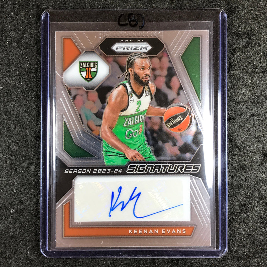 2023-24 Prizm EuroLeague KEENAN EVANS Signatures Auto Base #KEE (B)