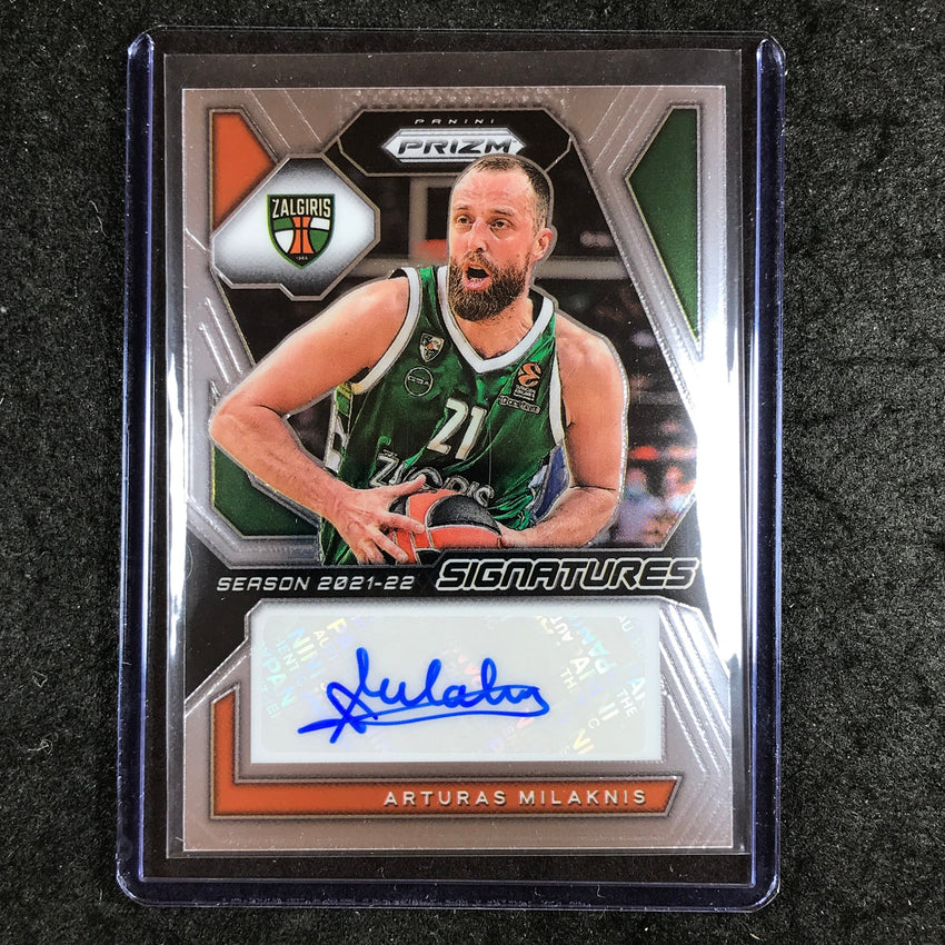 2023-24 Prizm EuroLeague ARTURAS MILAKNIS Signatures Auto Base #MIL